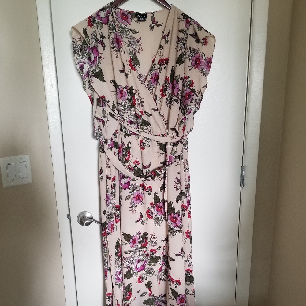 City Chic Faux Wrap Dress